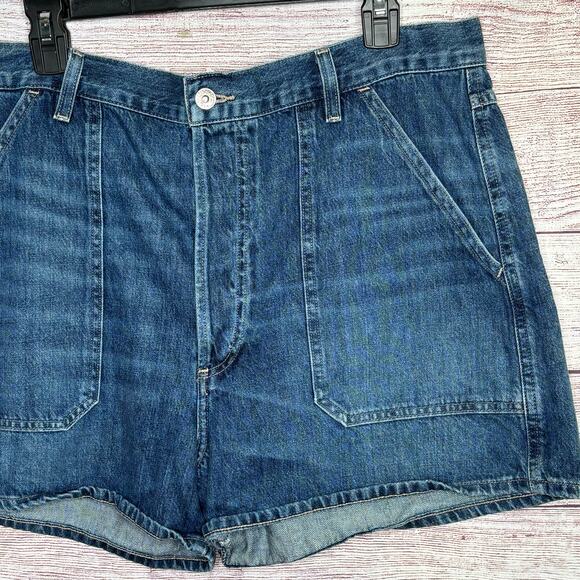 Citizen's of Humanity Button Fly Frances Denim Jean Cotton Mom Shorts Size 33 - Picture 7 of 8